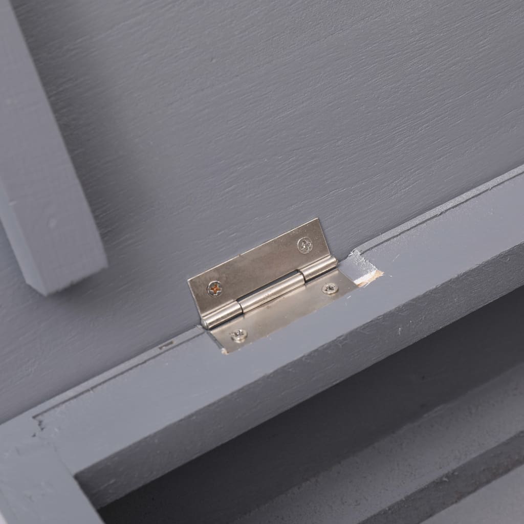 vidaXL Παπουτσοθήκη Γκρι 50 x 28 x 98 εκ. από Ξύλο Παυλώνιας