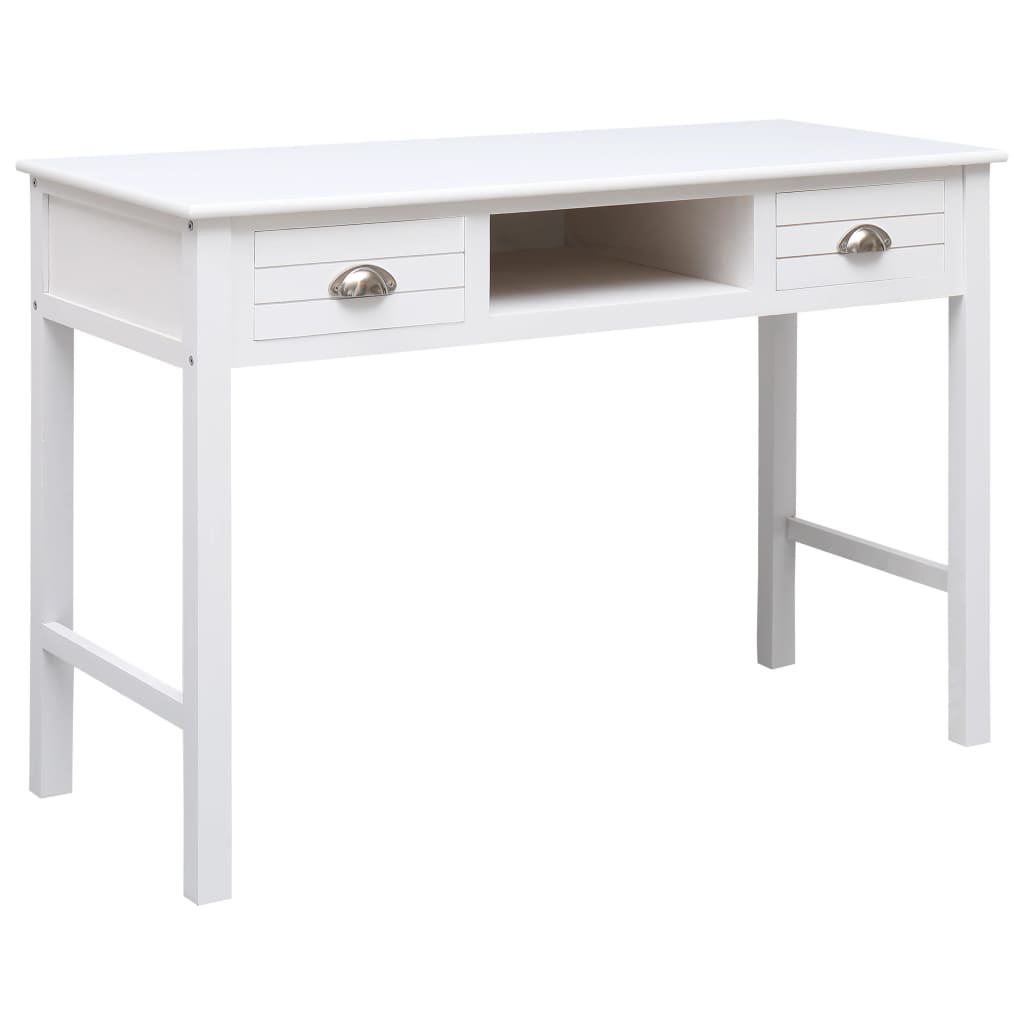 vidaXL Γραφείο Λευκό 110 x 45 x 76 εκ. Ξύλινο