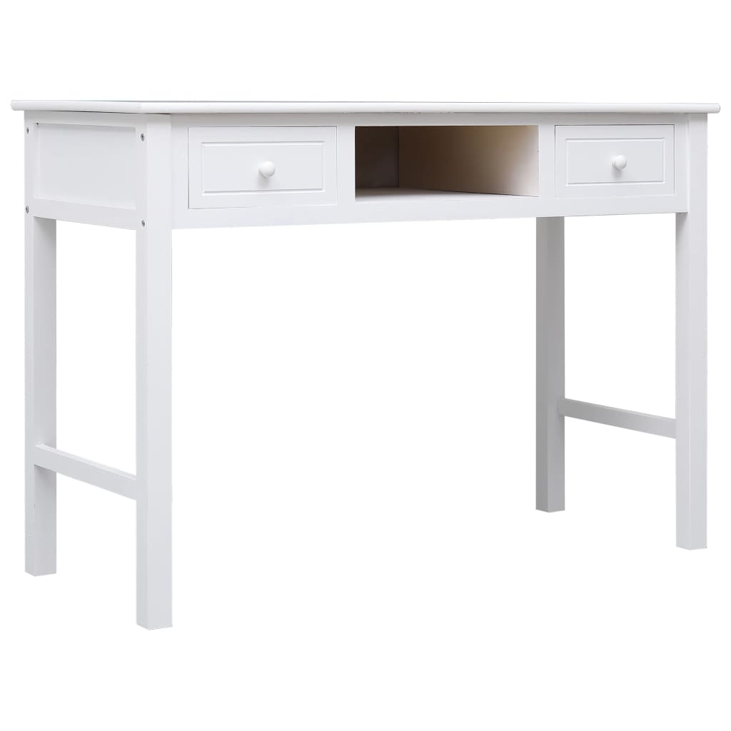 vidaXL Γραφείο Λευκό 110 x 45 x 76 εκ. Ξύλινο