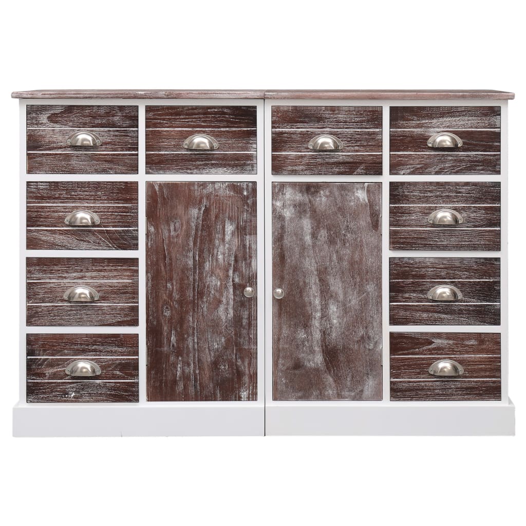 vidaXL Ντουλάπι με 10 Συρτάρια Καφέ 113 x 30 x 79 εκ. από Ξύλο