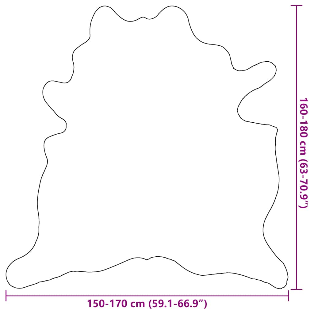 vidaXL Χαλί Ασπρόμαυρο 150 x 170 εκ. από Γνήσιο Δέρμα Αγελάδας