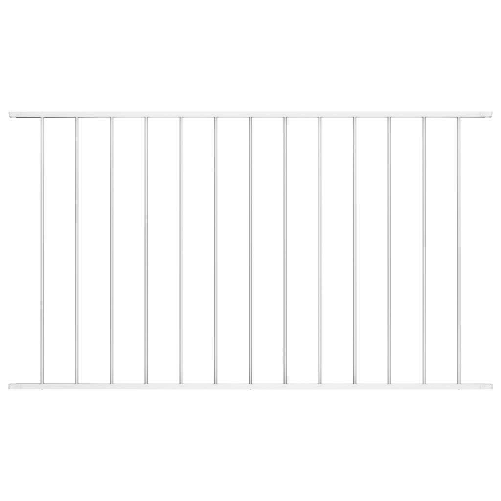 vidaXL Πάνελ Περίφραξης από Ατσάλι με Ηλεκτροστατική Βαφή 1,63x0,75 μ. Λευκό