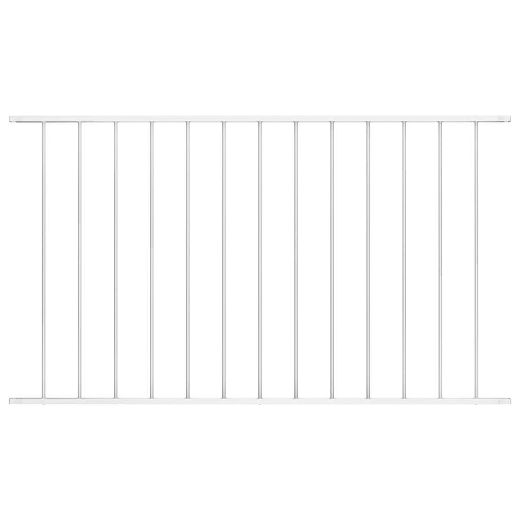 vidaXL Πάνελ Περίφραξης από Ατσάλι με Ηλεκτροστατική Βαφή 1,63x1 μ. Λευκό
