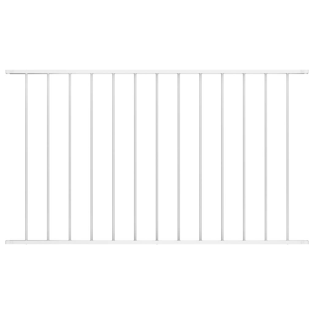 vidaXL Πάνελ Περίφραξης από Ατσάλι με Ηλεκτροστατική Βαφή 1,63x1,25 μ. Λευκό