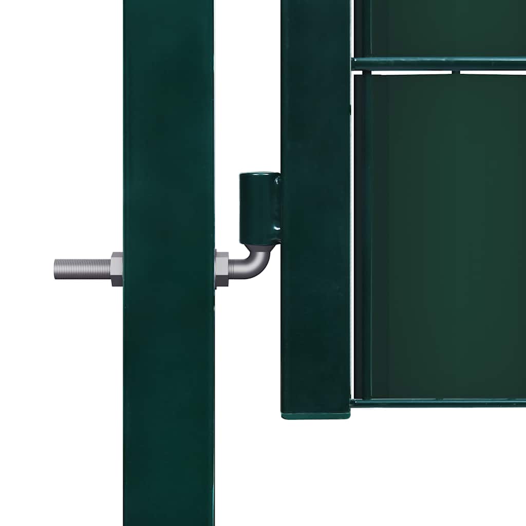 vidaXL Πόρτα Περίφραξης Πράσινη 100x204 εκ. από PVC και Ατσάλι