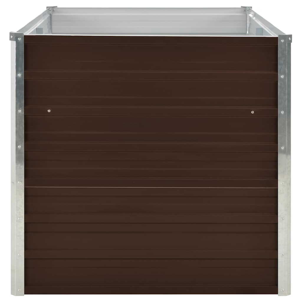 vidaXL Ζαρντινιέρα Ψηλή Καφέ 160 x 80 x 77 εκ. από Γαλβανισμένο Χάλυβα