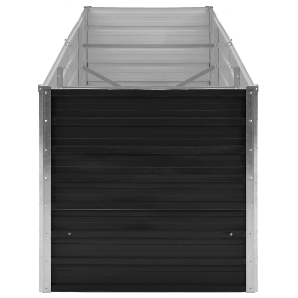 vidaXL Ζαρντινιέρα Υπερυψωμένη Ανθρακί 240x80x77 εκ. Γαλβαν. Χάλυβας
