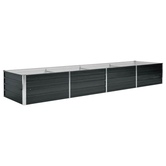 vidaXL Ζαρντινιέρα Υπερυψωμένη Ανθρακί 320x80x45 εκ. Γαλβαν. Χάλυβας