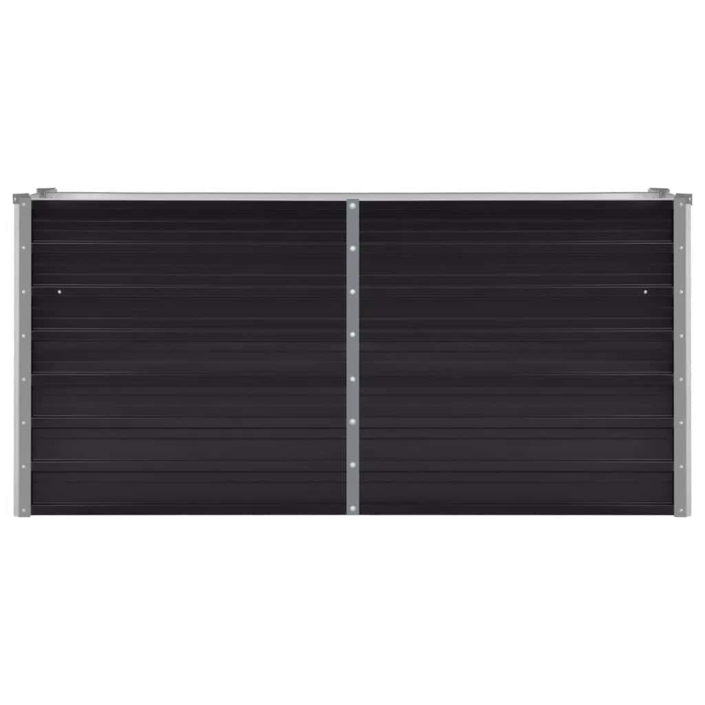 vidaXL Ζαρντινιέρα Υπερυψωμένη Ανθρακί 160x40x77 εκ. Γαλβαν. Χάλυβας