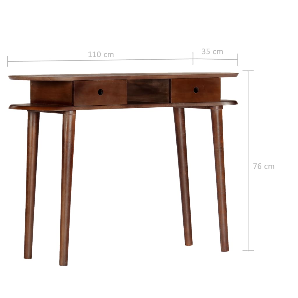 vidaXL Κονσόλα Τραπεζιού 110x35x76 εκ. από Μασίφ Ξύλο Ακακίας