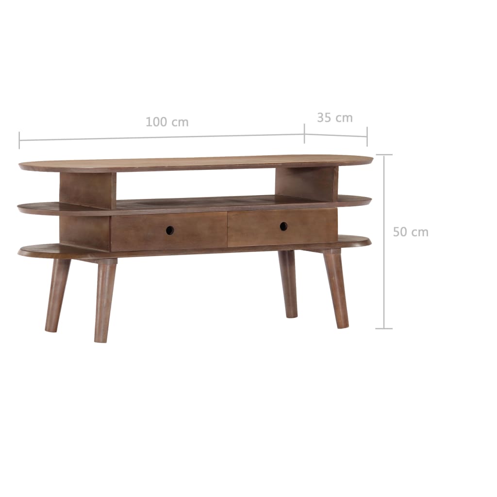 vidaXL Έπιπλο Τηλεόρασης 110x35x50 εκ. από Μασίφ Ξύλο Ακακίας