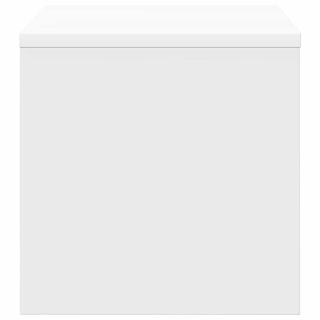 vidaXL Κομοδίνο Λευκό 40 x 30 x 30 εκ. από Επεξ. Ξύλο