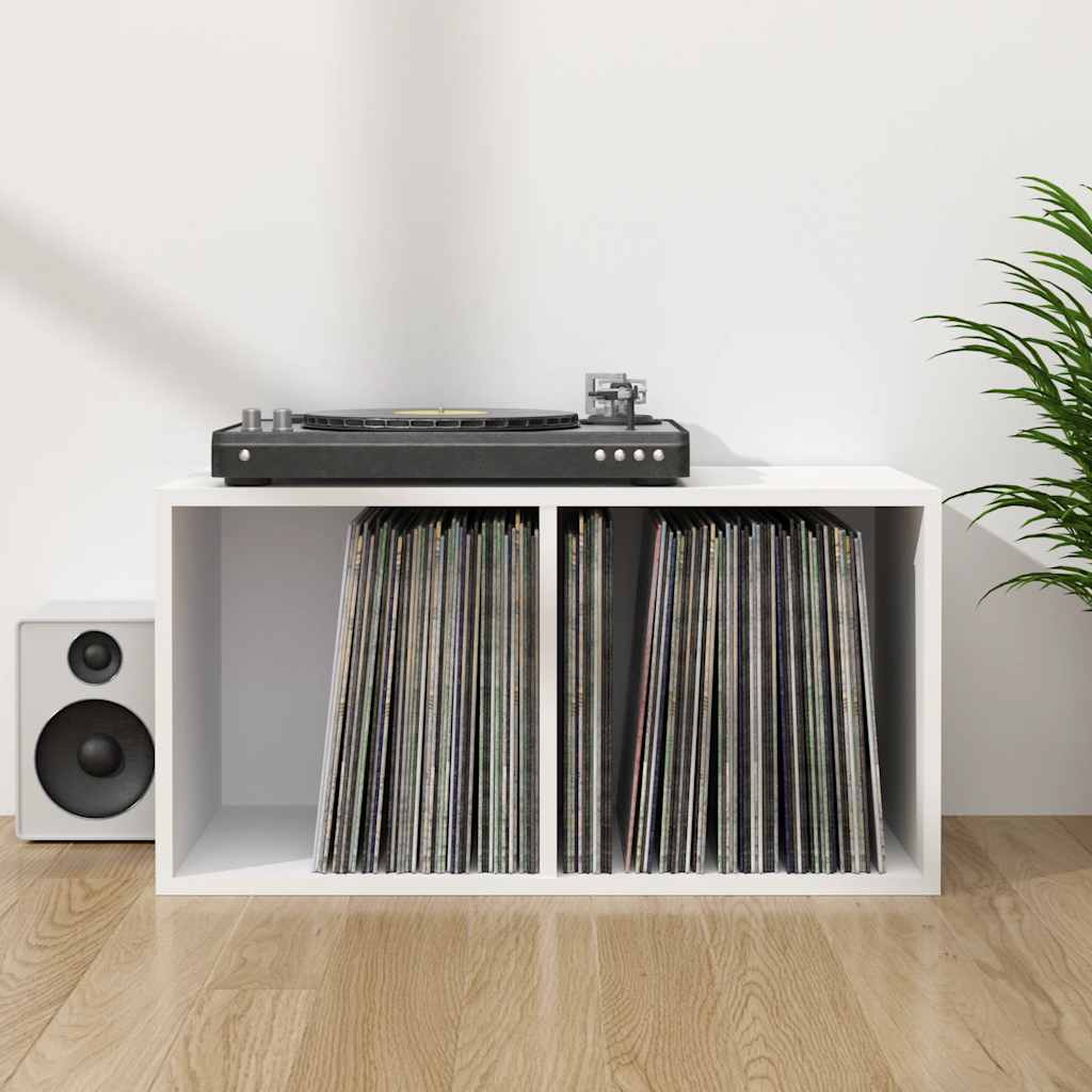 vidaXL Έπιπλο Δίσκων Βινυλίου Λευκό 71x34x36 εκ. Επεξεργ. Ξύλο