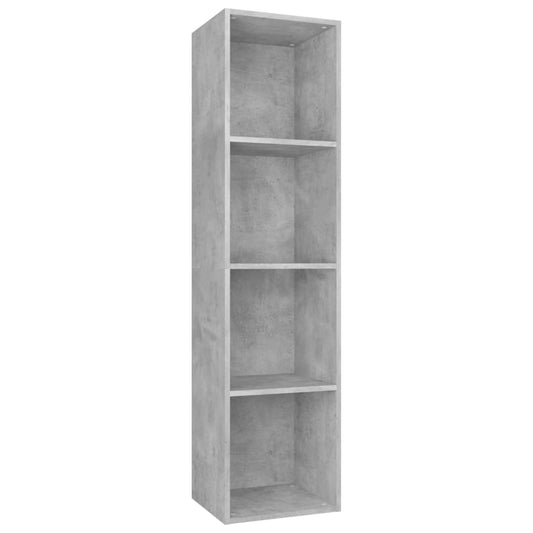 vidaXL Βιβλιοθήκη/Έπιπλο TV Γκρι Σκυροδέματος 36x30x143 εκ Επεξ. Ξύλο