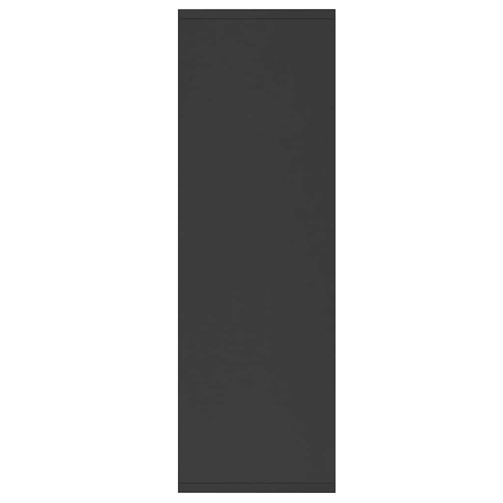 vidaXL Ραφιέρα / Βιβλιοθήκη Μαύρη 50 x 25 x 80 εκ. από Επεξ. Ξύλο