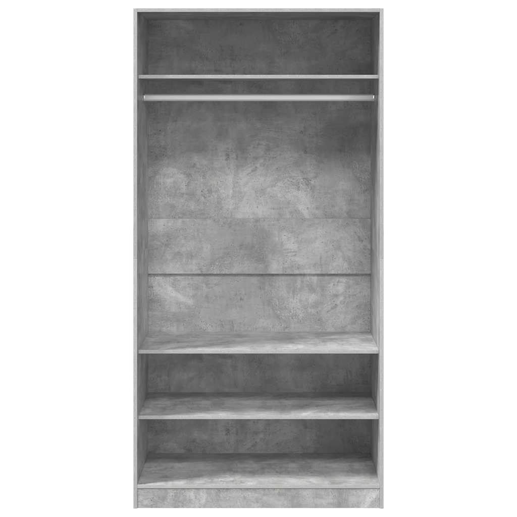 vidaXL Ντουλάπα Γκρι του Σκυροδέματος 100 x 50 x 200 εκ. Μοριοσανίδα