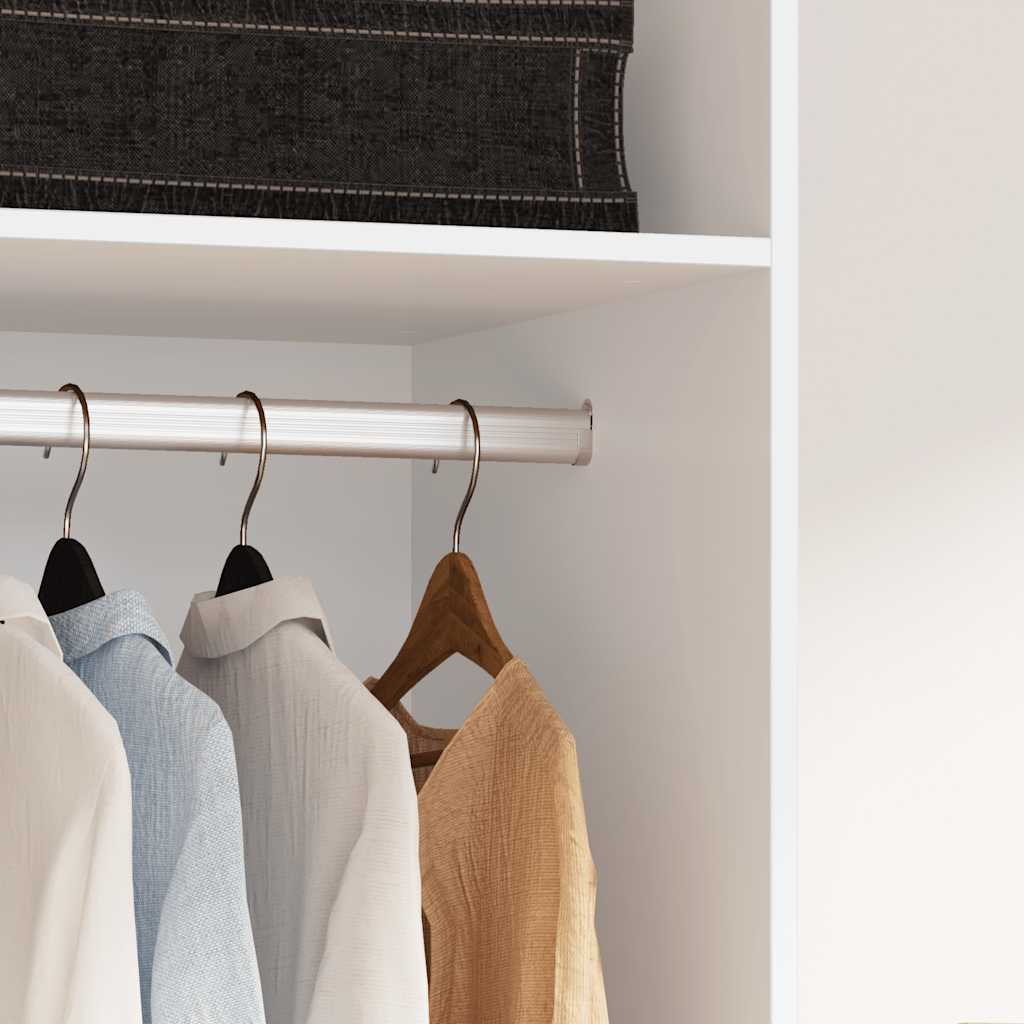 vidaXL Ντουλάπα Λευκή 50 x 50 x 200 εκ. από Επεξ. Ξύλο