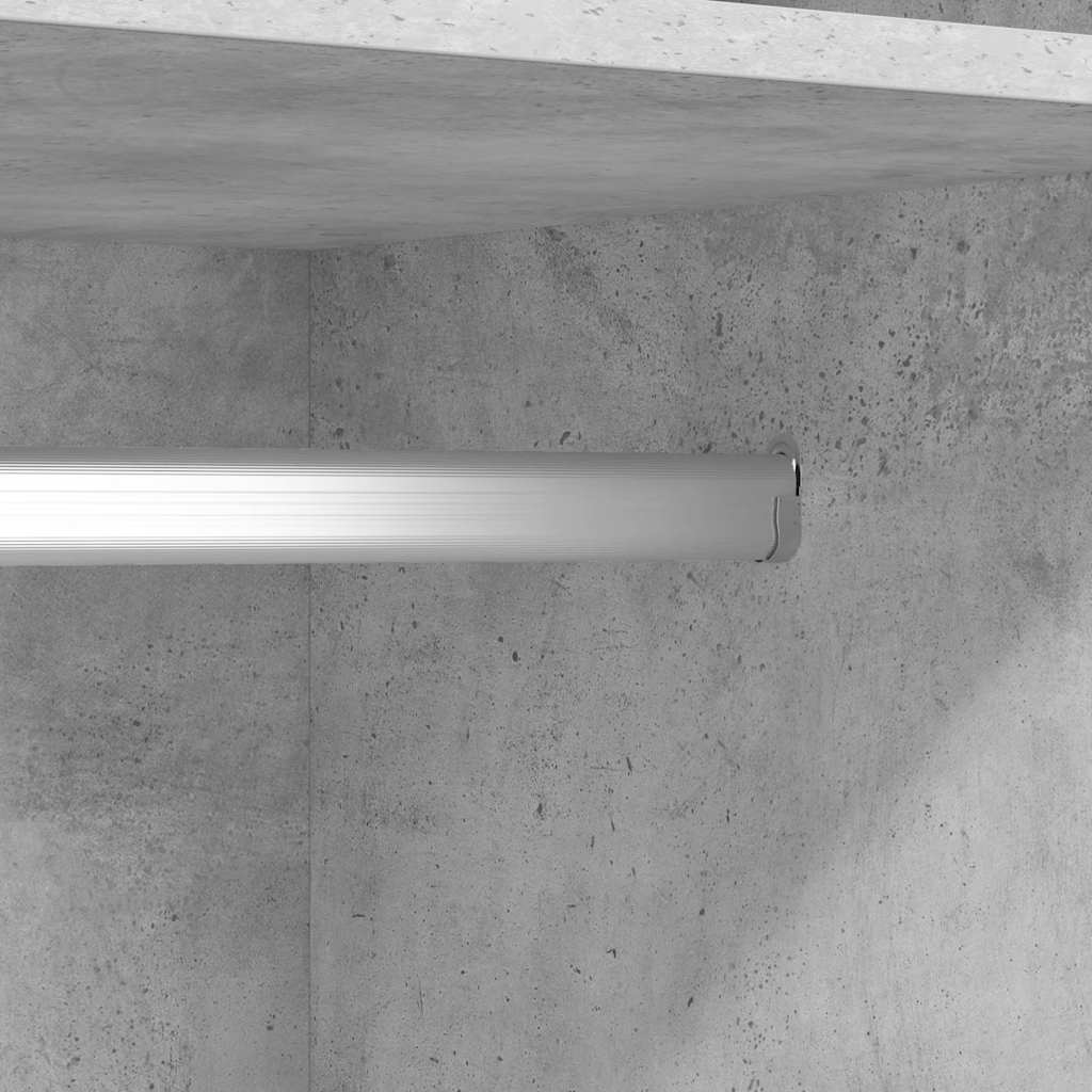 vidaXL Ντουλάπα Γκρι του Σκυροδέματος 50 x 50 x 200 εκ. Επεξ. Ξύλο