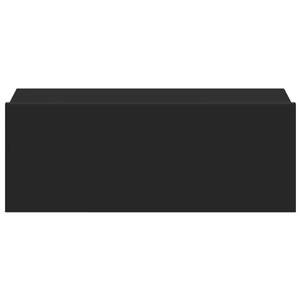 vidaXL Κομοδίνα Κρεμαστά 2 τεμ. Μαύρα 40x30x15 εκ. από Επεξ. Ξύλο