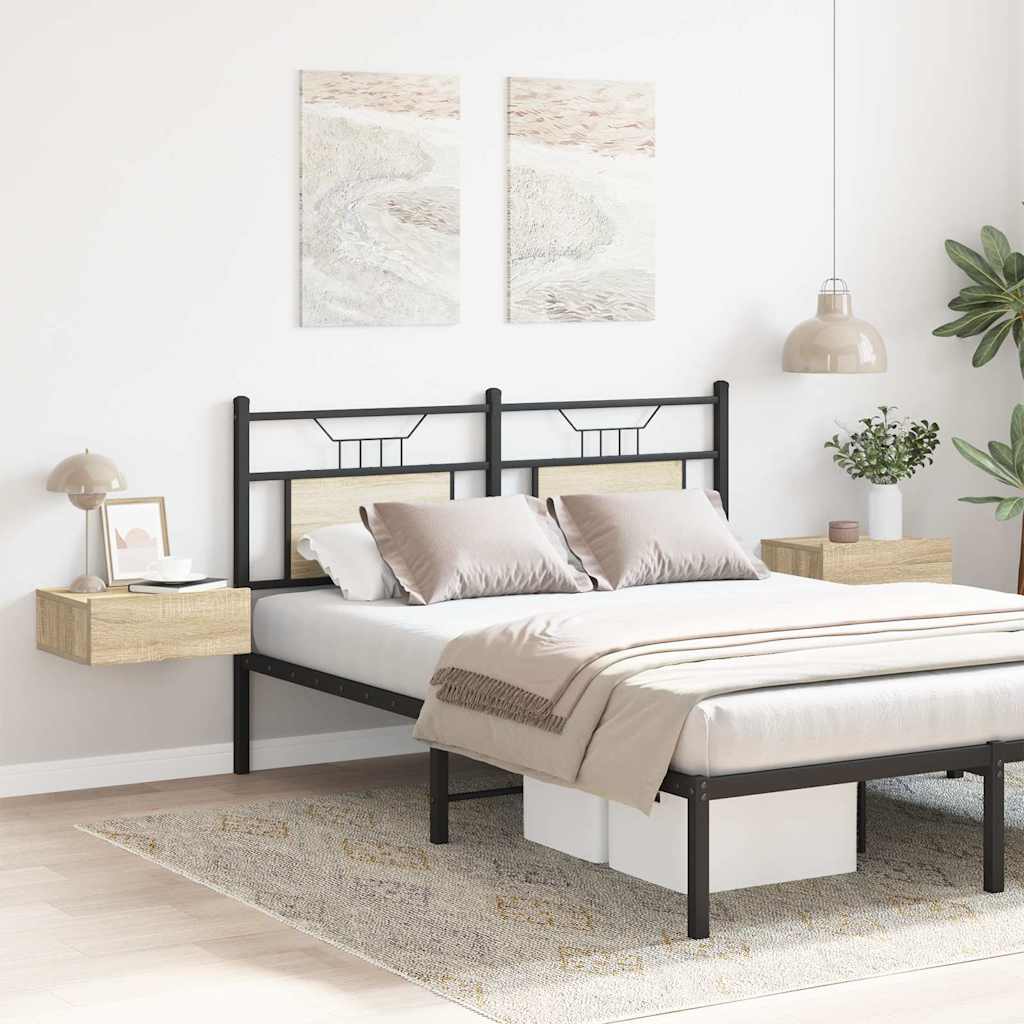 vidaXL Κομοδίνα Κρεμαστά 2 τεμ. Sonoma Δρυς 40x30x15εκ. από Επεξ. Ξύλο