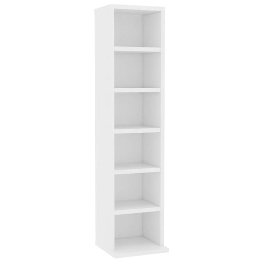 vidaXL Έπιπλο για CD Λευκό 21 x 20 x 88 εκ. από Επεξεργασμένο Ξύλο