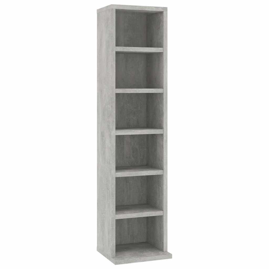 vidaXL Έπιπλο για CD Γκρι Σκυροδέματος 21x20x88 εκ. Επεξεργασμένο Ξύλο