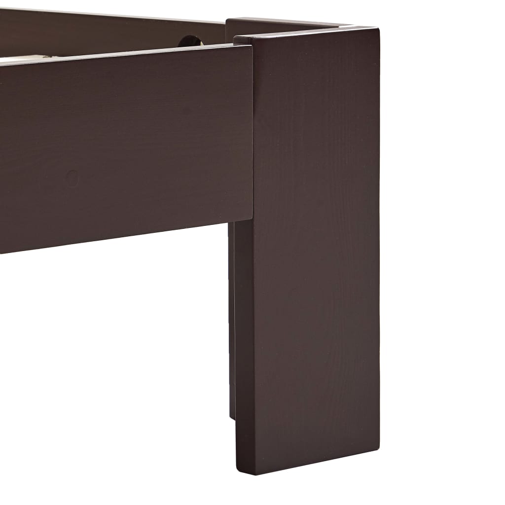 vidaXL Πλαίσιο Κρεβατιού Σκούρο Καφέ 180x200 εκ. από Μασίφ Ξύλο Πεύκου