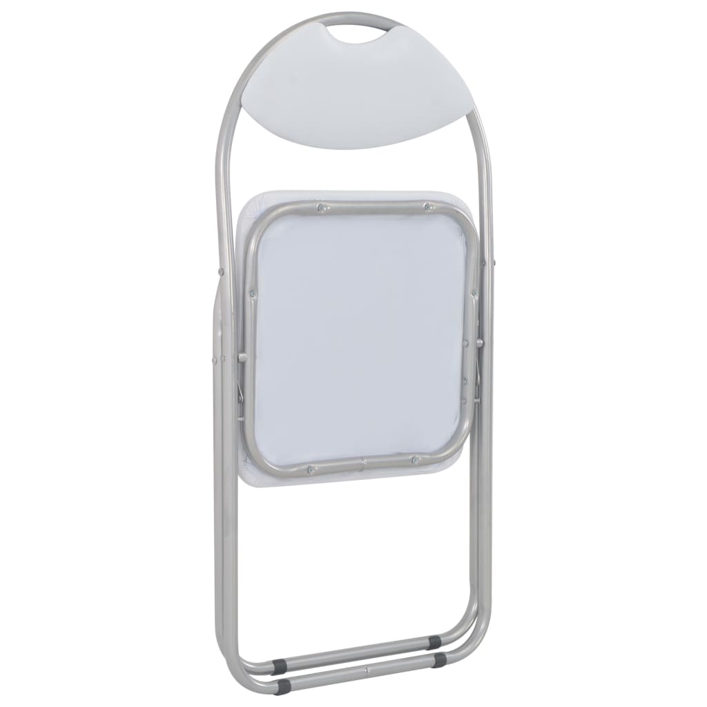 vidaXL Καρέκλες Τραπεζαρίας Πτυσσόμενες 6 τεμ. Λευκές Συνθετικό Δέρμα