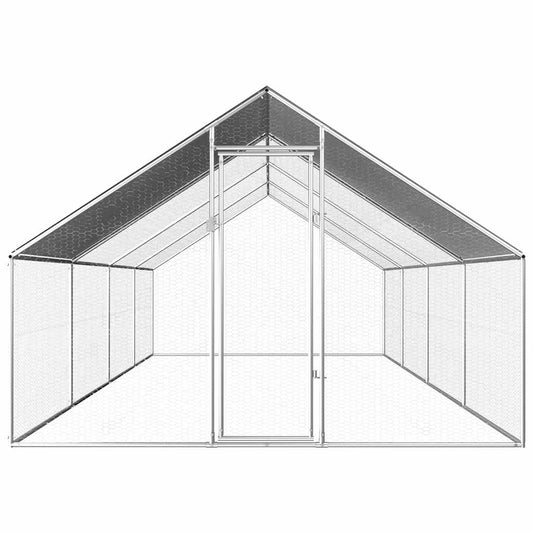 vidaXL Κοτέτσι - Κλουβί Εξωτ.Χώρου 2,75x8x1,92 μ. από Γαλβανισμένο Χάλυβα