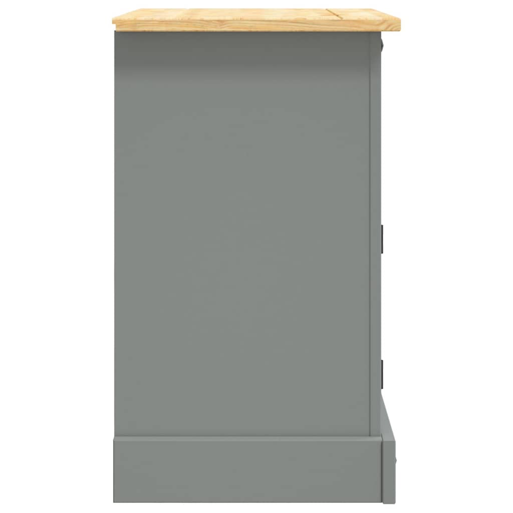 vidaXL Κομοδίνο Μεξικάνικο Στιλ Corona Γκρι 53 x 39 x 67εκ Ξύλο Πεύκου