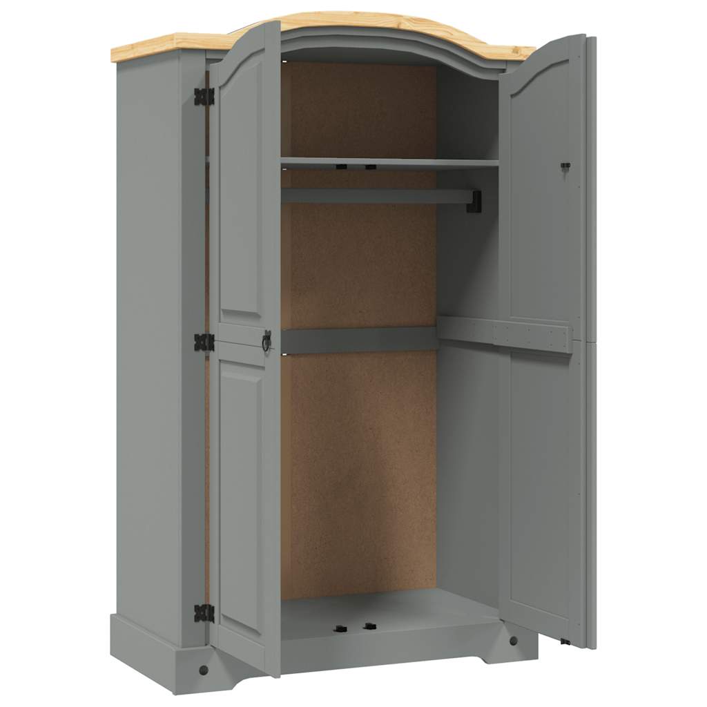 vidaXL Ντουλάπα με 2 Πόρτες Μεξικάνικο Στιλ Corona Γκρι