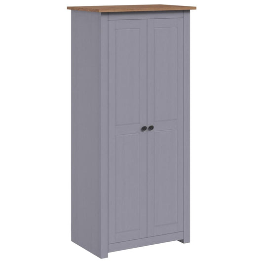 vidaXL Ντουλάπα Γκρι 80 x 50 x 171,5 εκ. από Μασίφ Ξύλο Πεύκου Panama