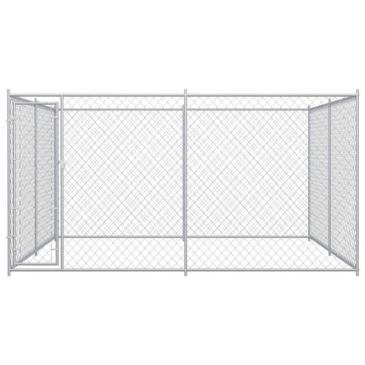 vidaXL Κλουβί Σκύλου Εξωτερικού Χώρου 383 x 383 x 185 εκ.