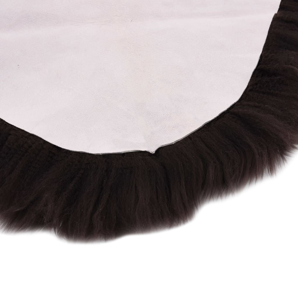 vidaXL Χαλί Καφέ 60 x 180 εκ. από Γούνα Προβάτου