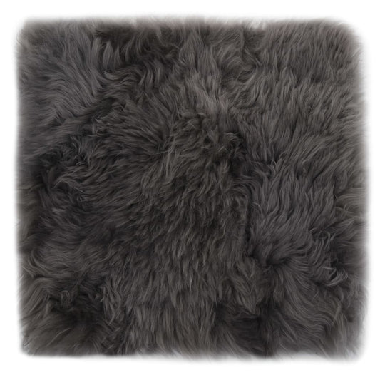 vidaXL Μαξιλάρια Καρέκλας 2 τεμ. Ανοιχτό Γκρι 40x40 εκ. Δέρμα Προβάτου