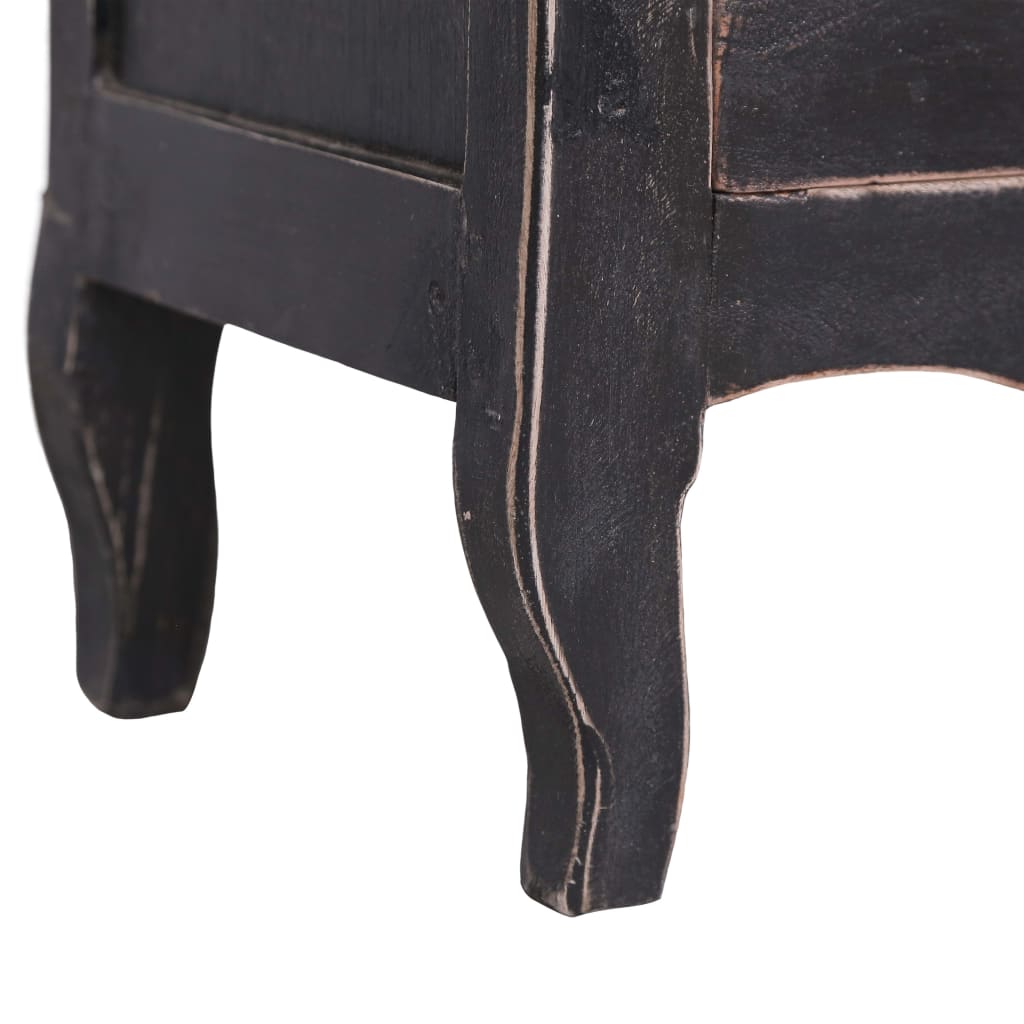 vidaXL Έπιπλο Τηλεόρασης Μαύρο 120 x 30 x 40 εκ. από Μασίφ Μαόνι