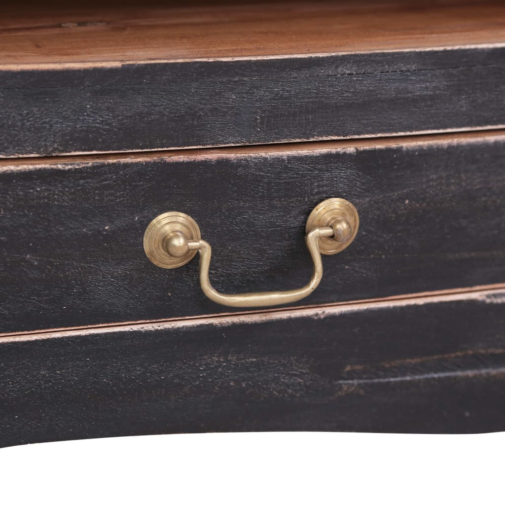 vidaXL Έπιπλο Τηλεόρασης Μαύρο 120 x 30 x 40 εκ. από Μασίφ Μαόνι