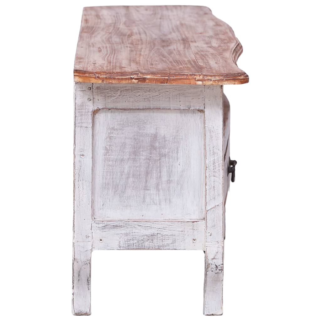 vidaXL Έπιπλο Τηλεόρασης Λευκό 120 x 30 x 40 εκ. από Μασίφ Μαόνι