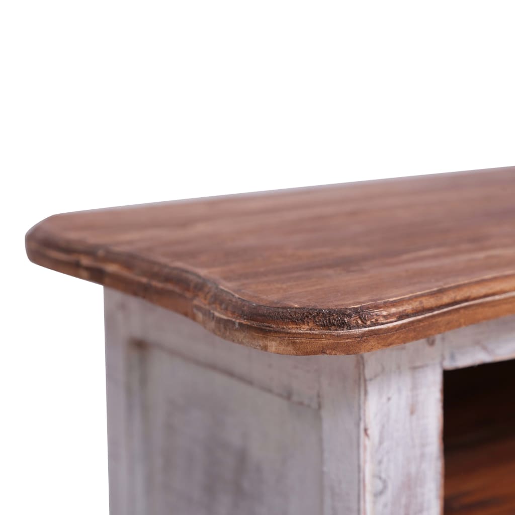 vidaXL Έπιπλο Τηλεόρασης Λευκό 120 x 30 x 40 εκ. από Μασίφ Μαόνι