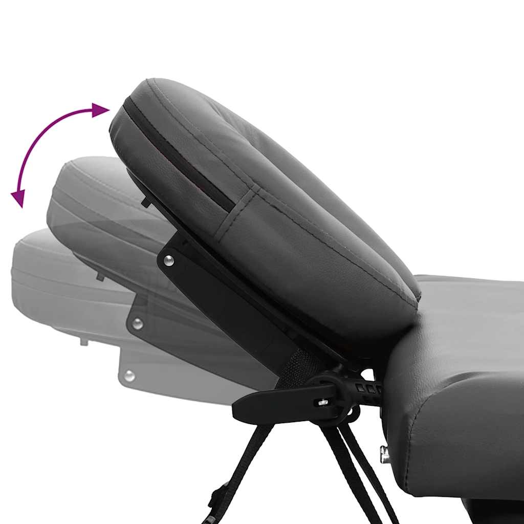 vidaXL Κρεβάτι Μασάζ 4 Θέσεων Ανθρακί 186x68 εκ. με Σκελετό Αλουμινίου