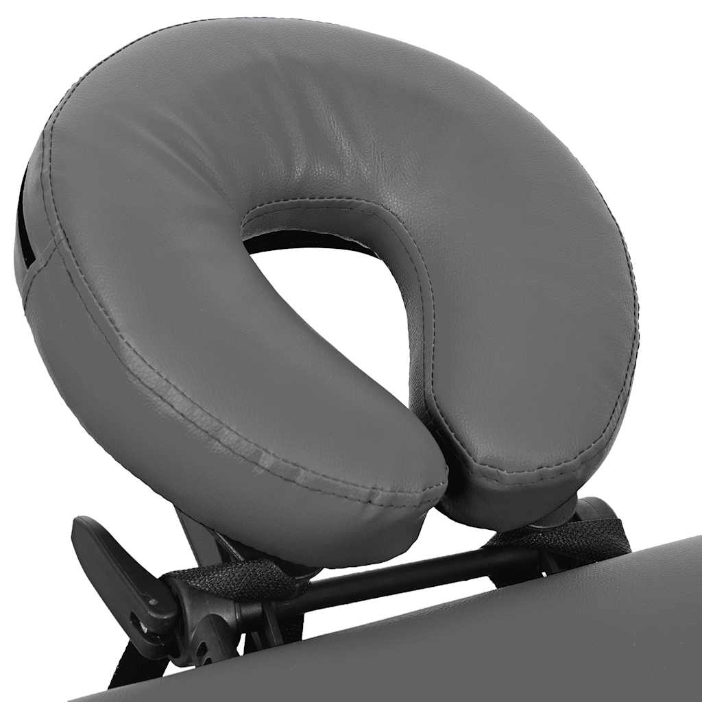 vidaXL Κρεβάτι Μασάζ 4 Θέσεων Ανθρακί 186x68 εκ. με Σκελετό Αλουμινίου