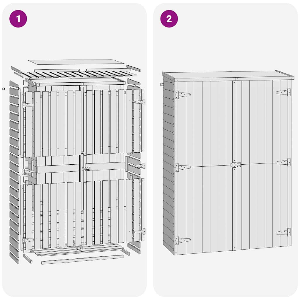 vidaXL Αποθήκη Εργαλείων Κήπου 123x50x171 εκ. Εμποτισμένο Ξύλο Πεύκου