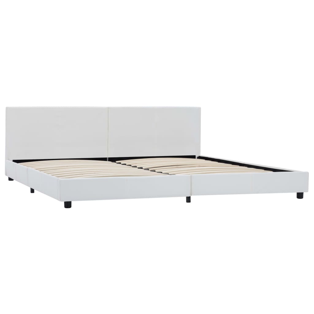 vidaXL Πλαίσιο Κρεβατιού Λευκό 180 x 200 εκ. από Συνθετικό Δέρμα