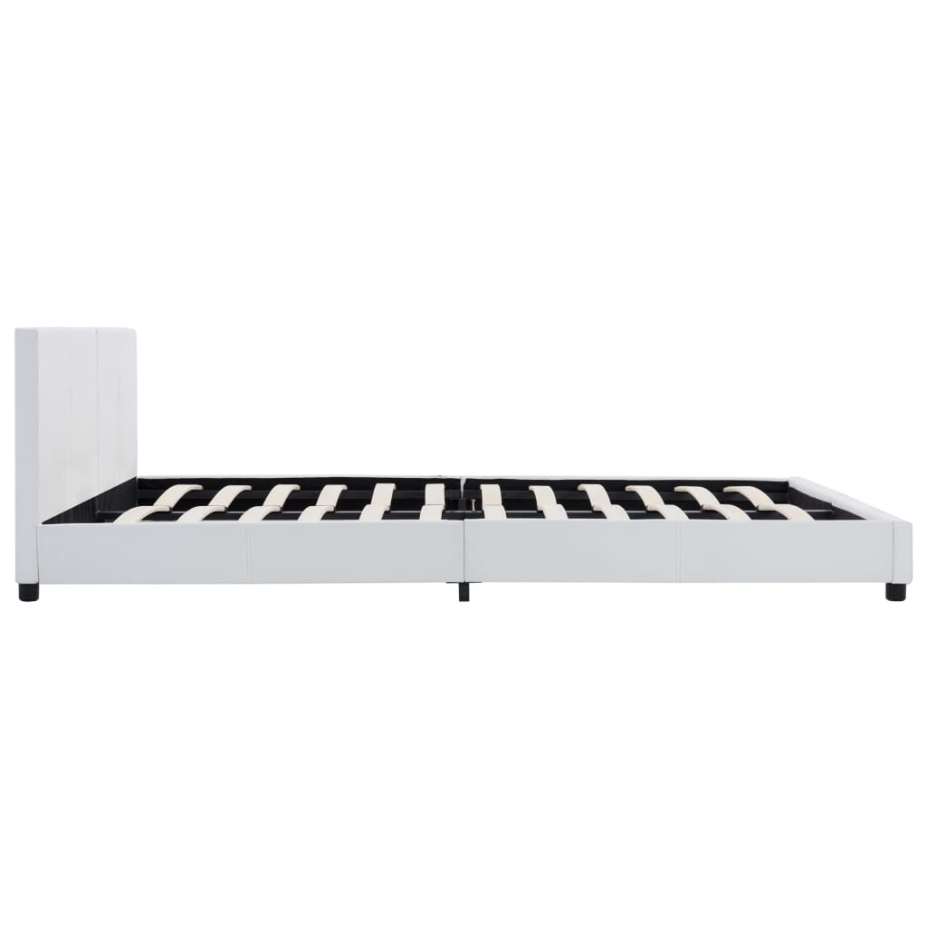 vidaXL Πλαίσιο Κρεβατιού Λευκό 180 x 200 εκ. από Συνθετικό Δέρμα