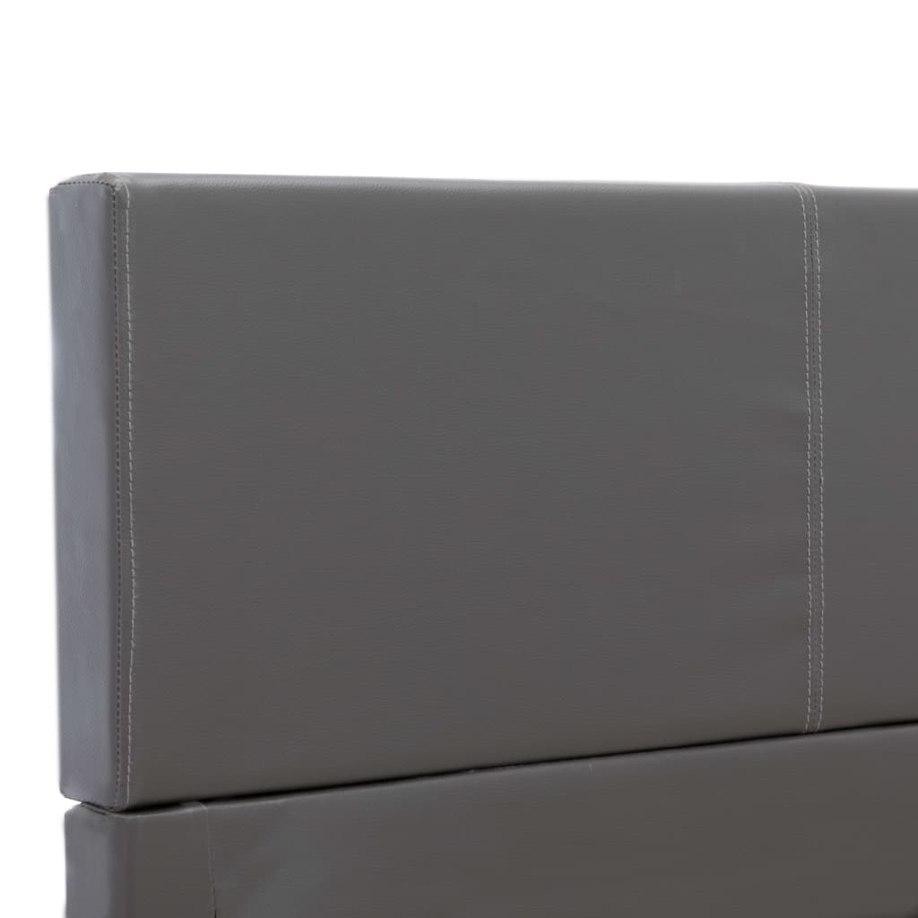 vidaXL Πλαίσιο Κρεβατιού Γκρι 120 x 200 εκ. από Συνθετικό Δέρμα