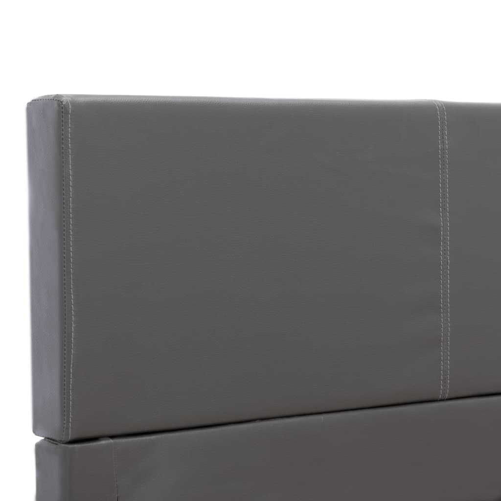 vidaXL Πλαίσιο Κρεβατιού Γκρι 160 x 200 εκ. από Συνθετικό Δέρμα