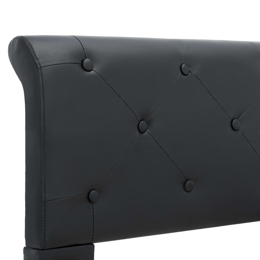 vidaXL Πλαίσιο Κρεβατιού Μαύρο 140 x 200 εκ. από Συνθετικό Δέρμα