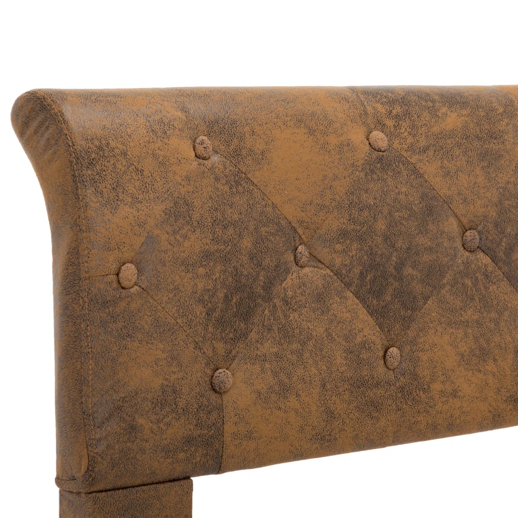 vidaXL Πλαίσιο Κρεβατιού Καφέ 180 x 200 εκ. από Συνθετικό Καστόρι