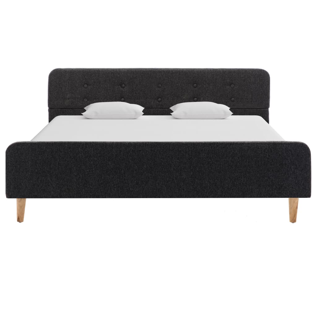 vidaXL Πλαίσιο Κρεβατιού Σκούρο Γκρι 140 x 200 εκ. από Λινάτσα