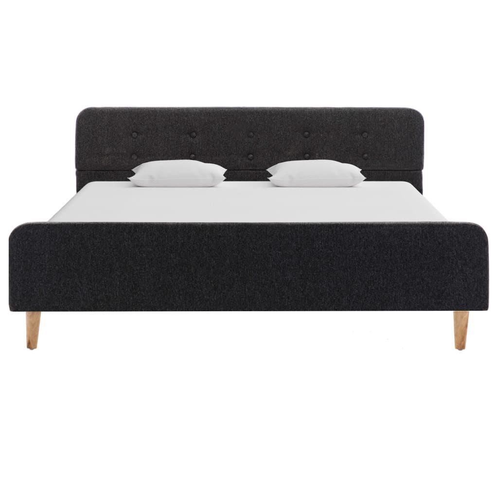 vidaXL Πλαίσιο Κρεβατιού Σκούρο Γκρι 160 x 200 εκ. από Λινάτσα